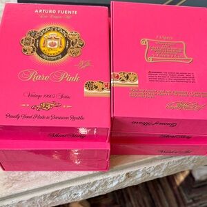 6 Arturo Fuente Rare Pink Cigar Boxes